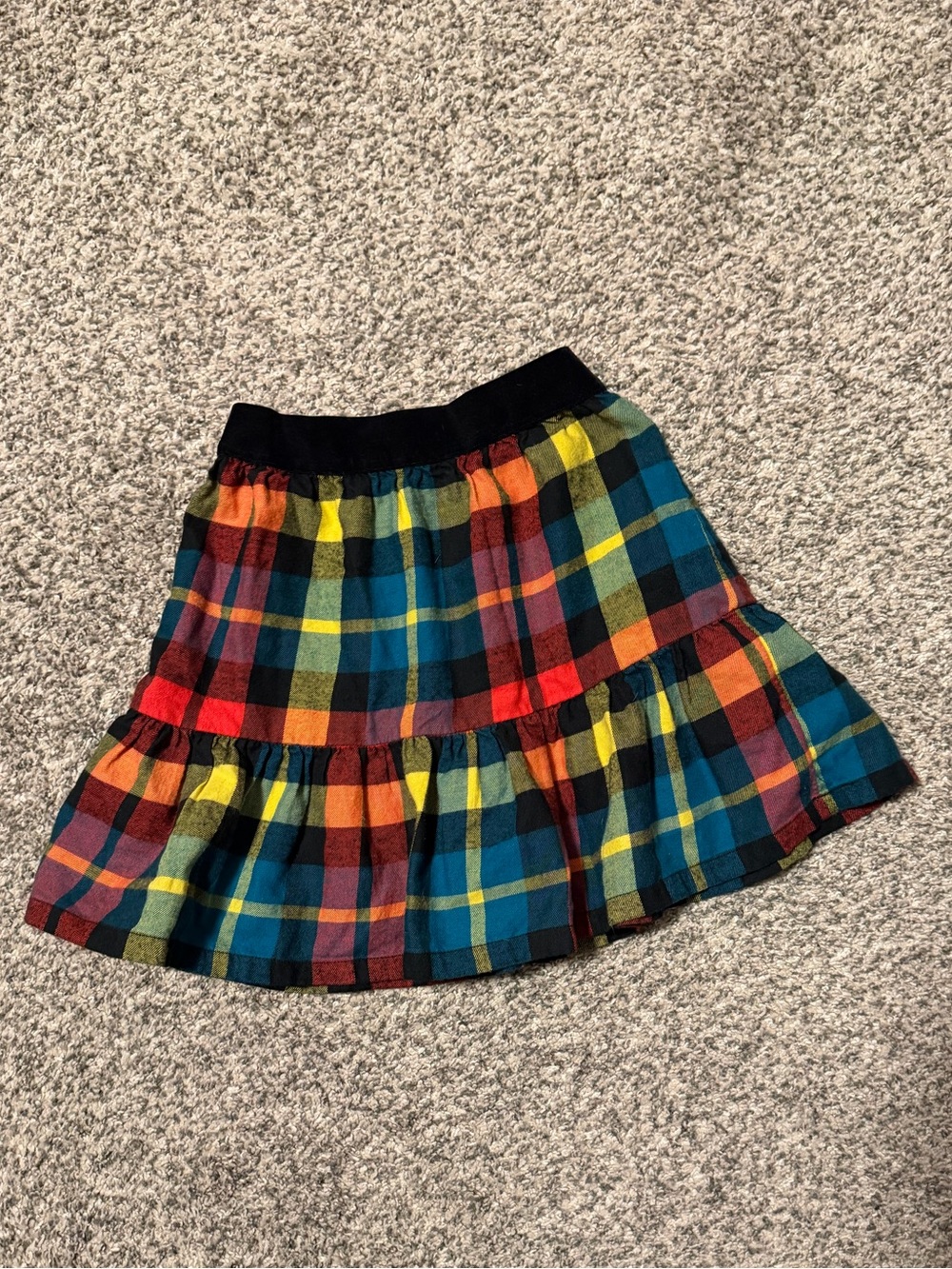 NWOT Hanna Andersson Rainbow Plaid Tiered Skirt